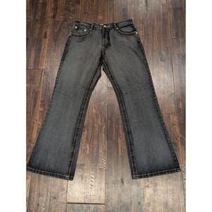 Roman Jeans Mens Jeans 42 Black Gray Bootcut Dark Wash Contrast Stitch Pockets